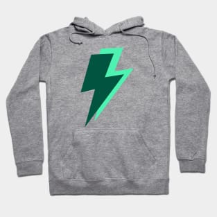 Green Lightning Bolts Pattern Hoodie